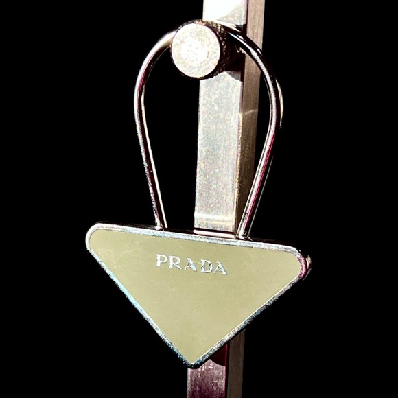Prada Metallic Triangle Keychain - Picture 1 of 5